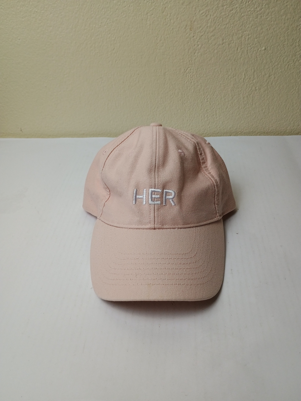 Burberry Pale Pink 'HER' Embroidered Baseball Cap